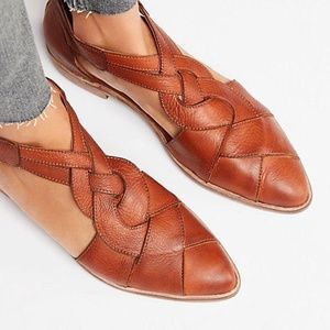 Free People Wanderlust Cutout Flat Booties